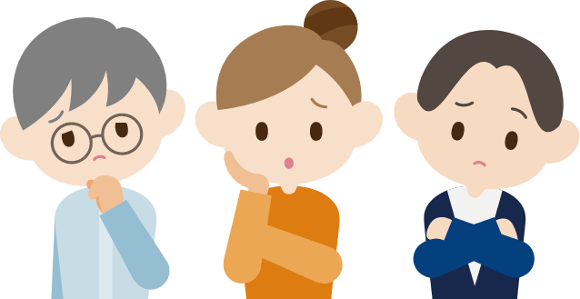 悩んでいる人のイラスト