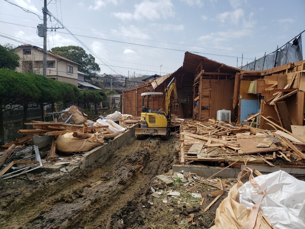 大中環境,施工事例,福岡県篠栗町　解体工事